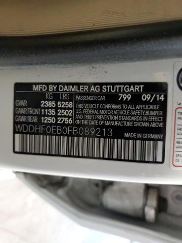 2015 MERCEDES-BENZ E 250 BLUE WDDHF0EB0FB089213