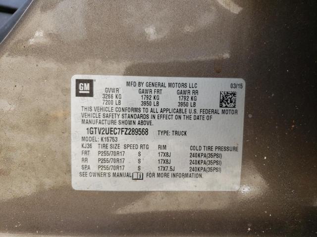 2015 GMC SIERRA K15 1GTV2UEC7FZ289568