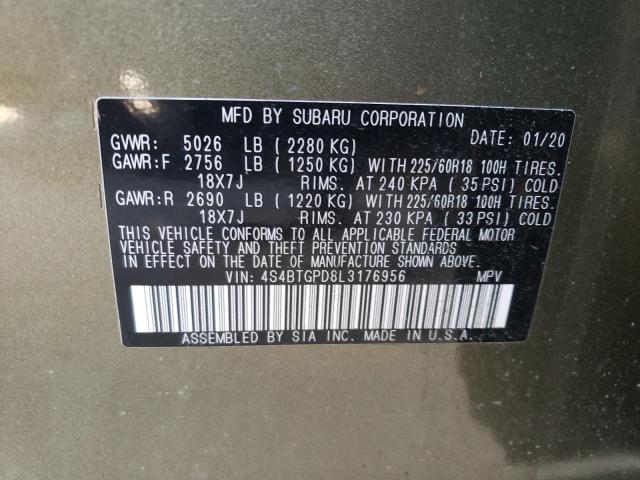 4S4BTGPD8L3176956 Subaru Outback Touring Ldl