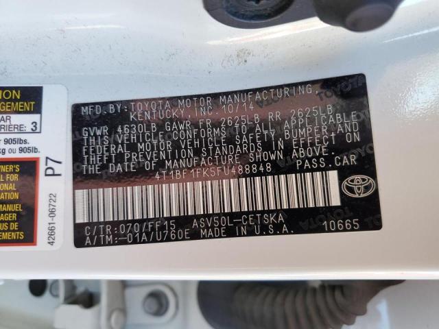 2015 TOYOTA CAMARY SE 4T1BF1FK5FU488848