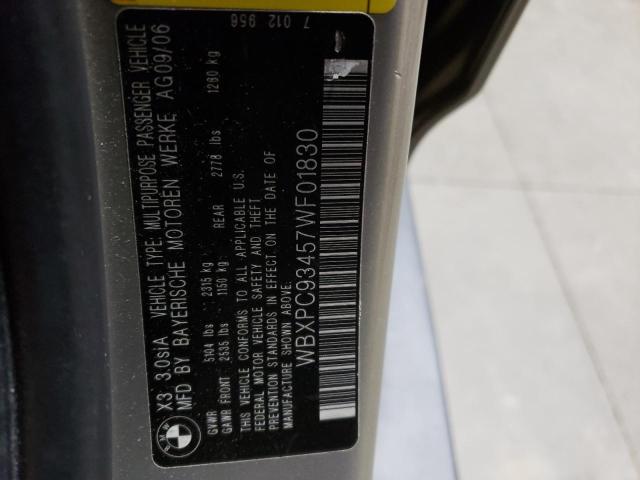 WBXPC93457WF01830 BMW X3 3.0SI