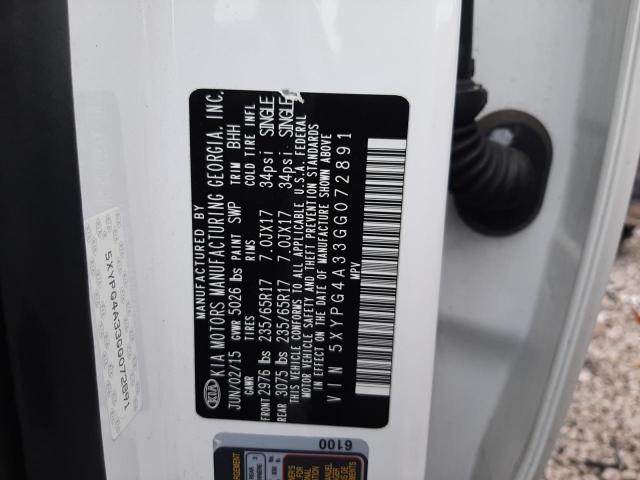 5XYPG4A33GG072891 KIA SORENTO LX