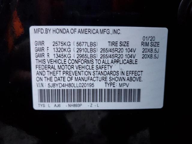 2020 ACURA MDX ADVANC - 5J8YD4H80LL020195