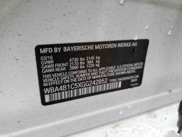 2016 BMW 435 I GRAN WBA4B1C5XGG242852
