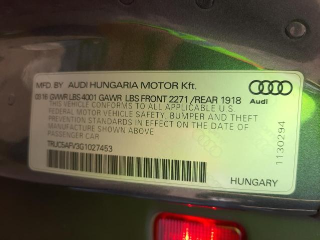 2016 AUDI TT TRUC5AFV3G1027453