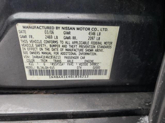 2016 NISSAN MAXIMA SE 1N4BA41E46C856213