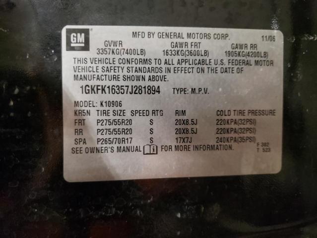 1GKFK16357J281894 GMC Yukon Xl K1500