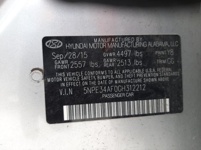 2016 HYUNDAI SONATA SPO - 5NPE34AF0GH312212