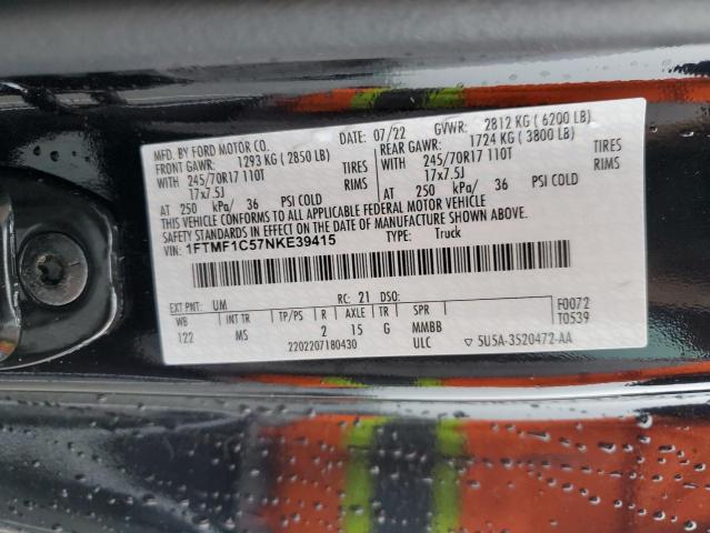 2022 FORD F150 - 1FTMF1C57NKE39415