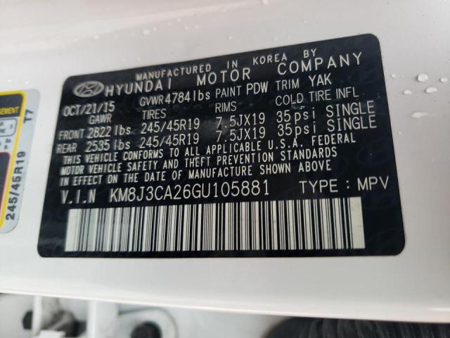 2016 HYUNDAI TUCSON LIM - KM8J3CA26GU105881