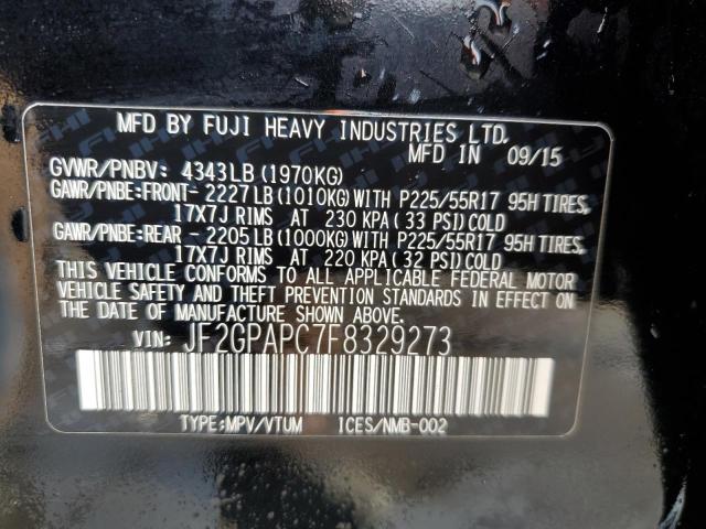 JF2GPAPC7F8329273 Subaru Xv Crosstrek 2.0 Limited