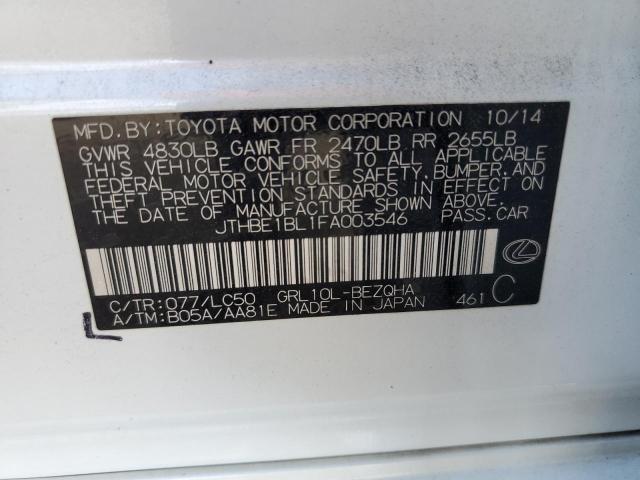 2015 LEXUS GS 350 - JTHBE1BL1FA003546