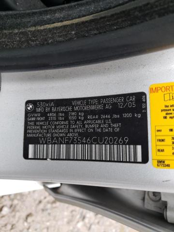 WBANF73546CU20269 BMW 530 XI