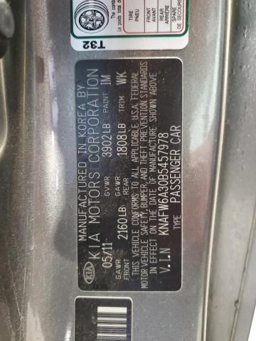 KNAFW6A30B5457978 KIA Forte
