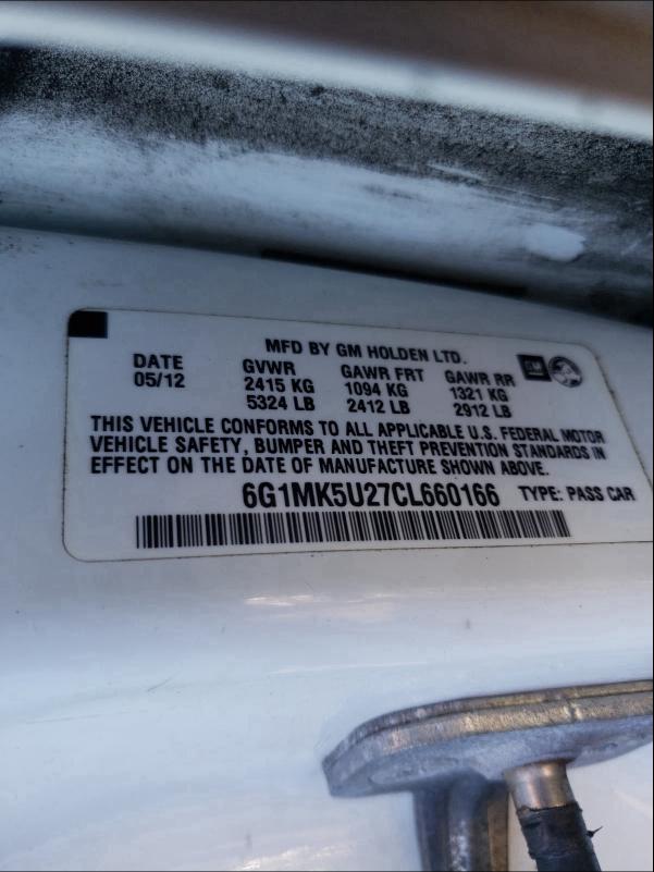 2012 CHEVROLET CAPRICE PO 6G1MK5U27CL660166
