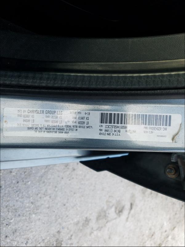 2010 CHRYSLER SEBRING LI 1C3CC5FB5AN169580