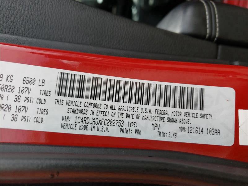 2015 DODGE DURANGO SX 1C4RDJAGXFC202753