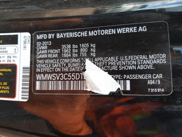WMWSV3C55DT392185 Mini COOPER S
