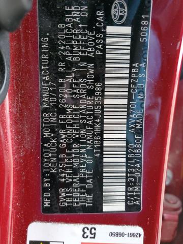 2018 TOYOTA CAMRY XSE - 4T1B61HK4JU535986
