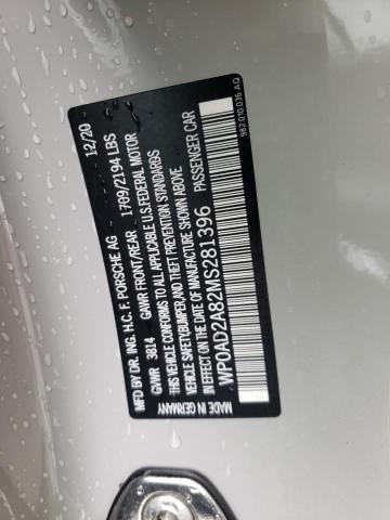 2021 PORSCHE CAYMAN GTS - WP0AD2A82MS281396