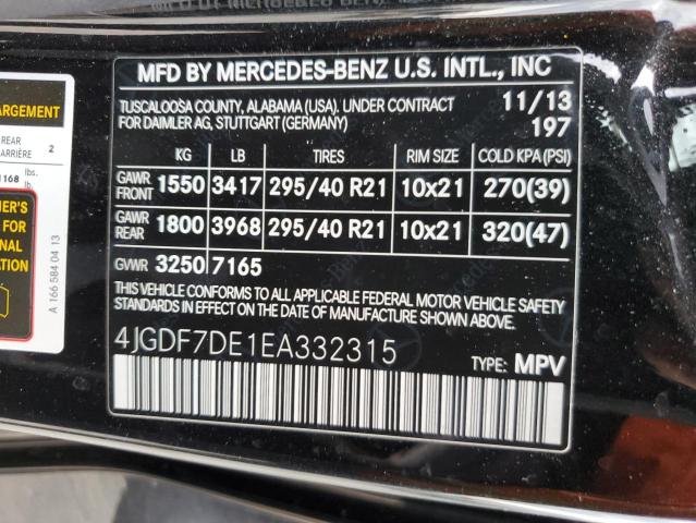 VIN 4JGDF7DE1EA332315 2014 Mercedes-Benz GL-Class, ... no.13