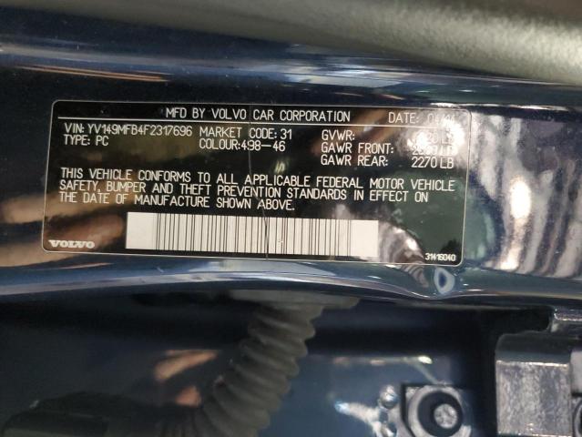 YV149MFB4F2317696 Volvo S60 Premier