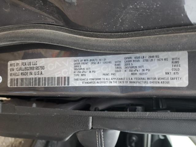 1C4RJJBG2M8195790 Jeep Grand Cherokee L Limited