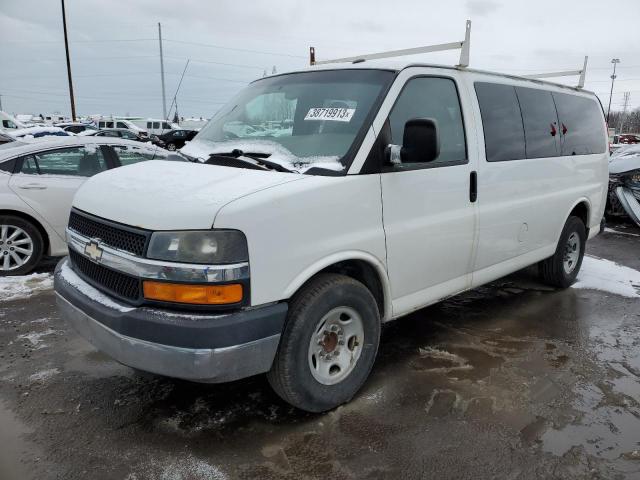 Salvage trucks for sale at Woodhaven, MI auction: 2013 Chevrolet Express G2500 LT