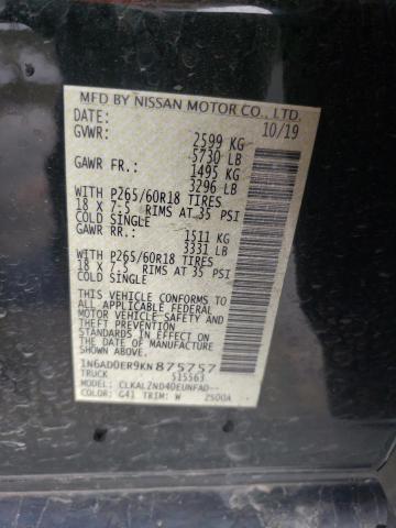 2019 NISSAN FRONTIER S 1N6AD0ER9KN875757