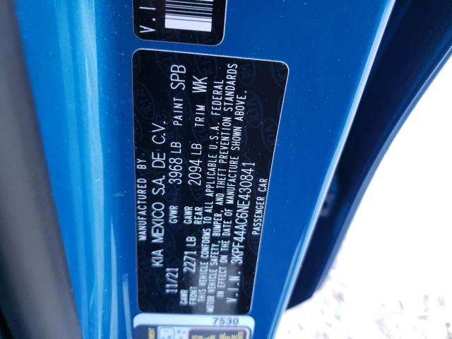 3KPF44AC6NE430841 KIA FORTE GT
