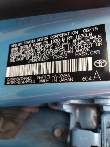 JTDKDTB32F1109648 Toyota PRIUS C