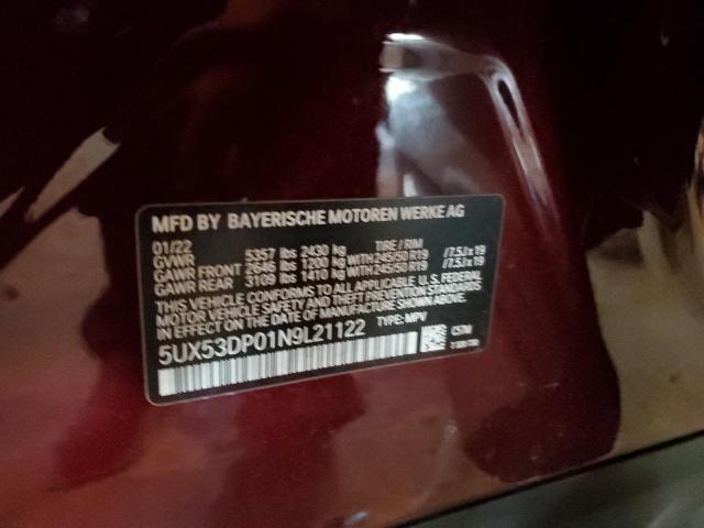 5UX53DP01N9L21122 BMW X3 Xdrive30i