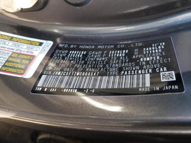 2021 HONDA CLARITY - JHMZC5F12MC000547