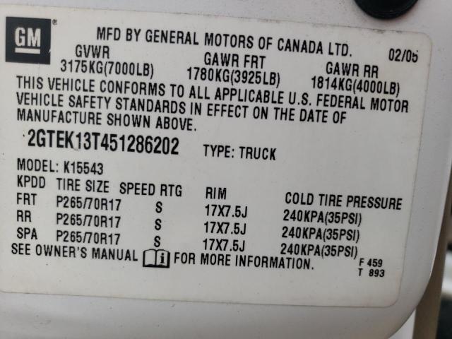 2GTEK13T451286202 GMC Sierra
