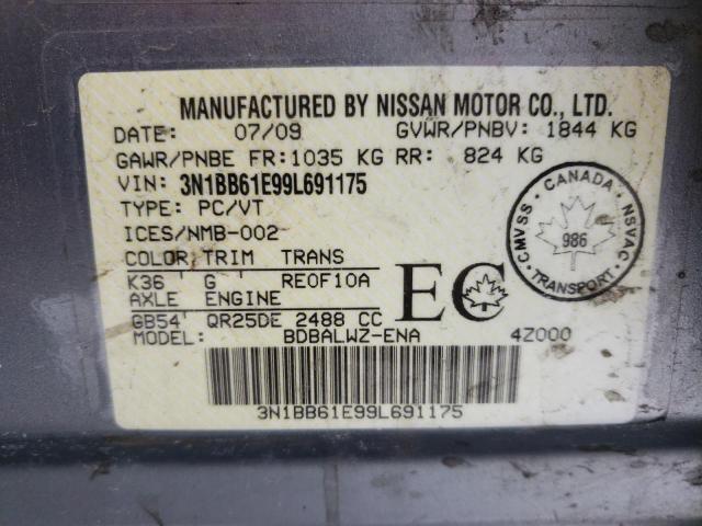 3N1BB61E99L691175 Nissan Sentra Se-r