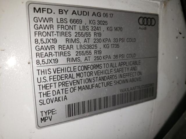 VIN WA1LAAF78JD002961 2018 Audi Q7, Premium Plus no.14