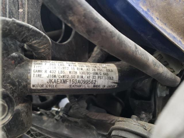 2003 KAWASAKI EX250 F - JKAEXMF153A099562