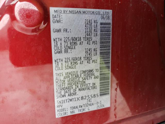 5N1ET2MT1JC825585 Nissan Rogue Sv Hybrid