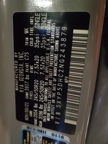 5XYP5DHC2NG243879 KIA Telluride Sx