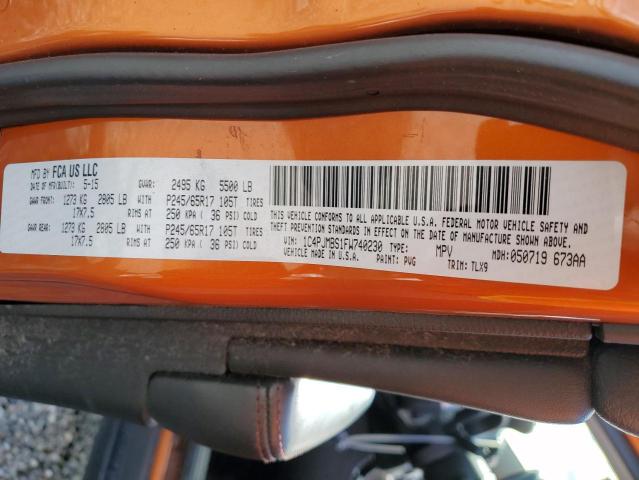 1C4PJMBS1FW740230 Jeep Cherokee Trailhawk