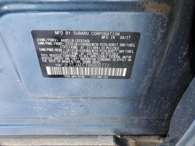 JF2SJAEC1HH800772 Subaru Forester 2.5i Premium