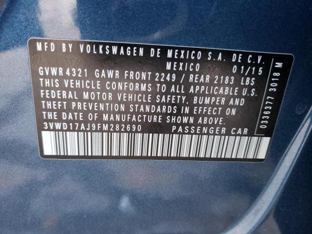 2015 VOLKSWAGEN JETTA SE - 3VWD17AJ9FM282690