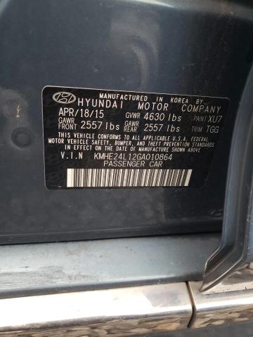 2016 HYUNDAI SONATA HYB KMHE24L12GA010864