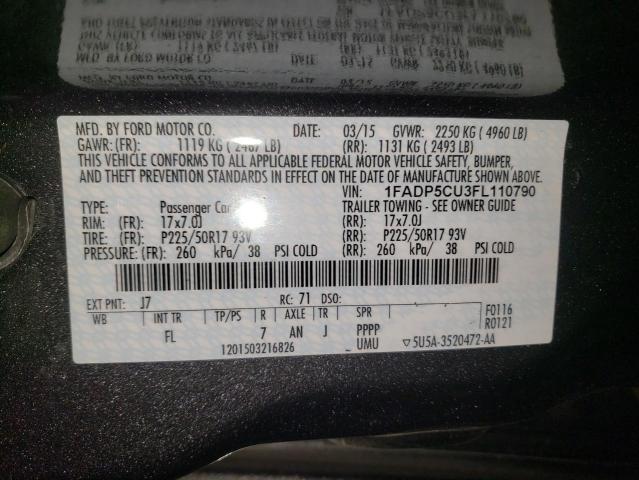 2015 FORD C-MAX PREM 1FADP5CU3FL110790