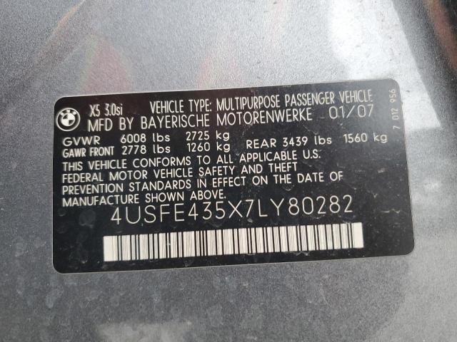 4USFE435X7LY80282 BMW X5 3.0I
