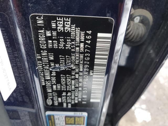 5XYPGDA39JG377464 KIA SORENTO LX