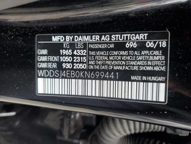 WDDSJ4EB0KN699441 Mercedes-Benz CLA 250