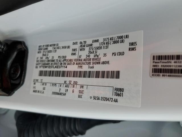 2020 FORD F150 SUPER - 1FTEW1E57LKE37114