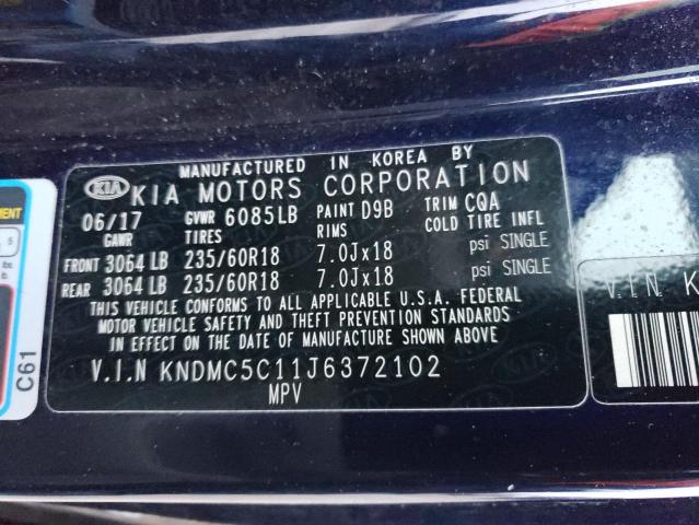 2018 KIA SEDONA EX - KNDMC5C11J6372102