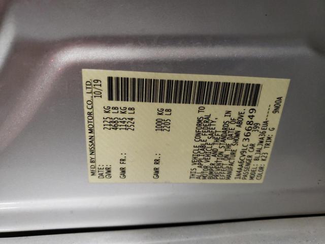 2020 NISSAN MAXIMA SV - 1N4AA6CV9LC366849